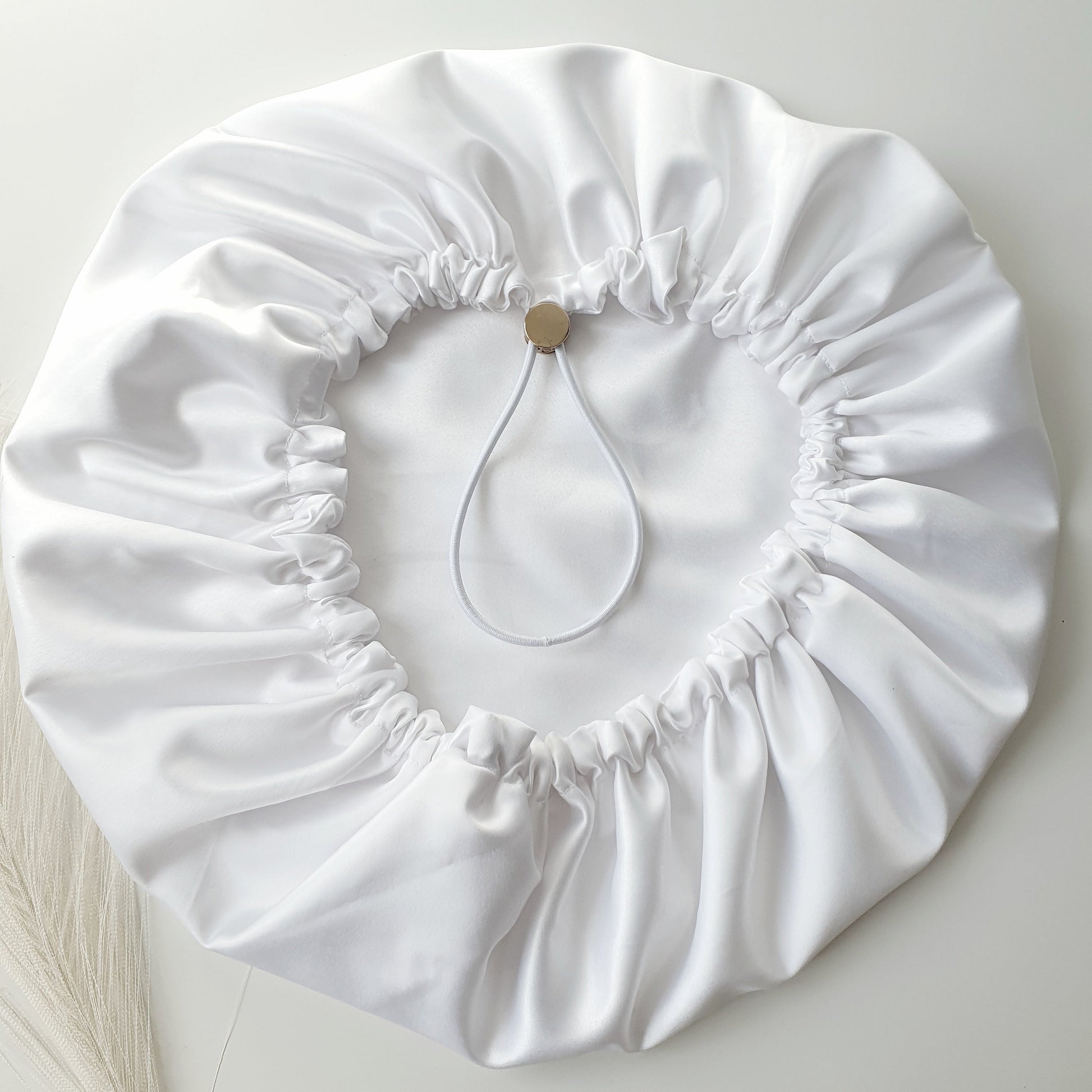 Bonnet de Soin/Nuit Satin Blanc Mlle ChouChou
