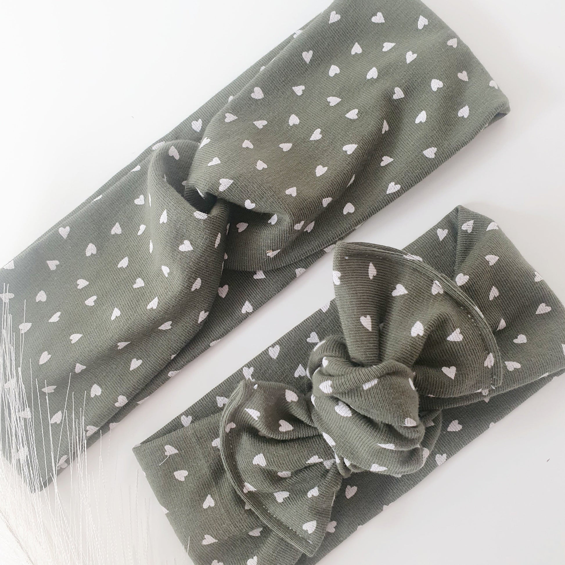 Bandeau cheveux kaki cœur Mlle ChouChou