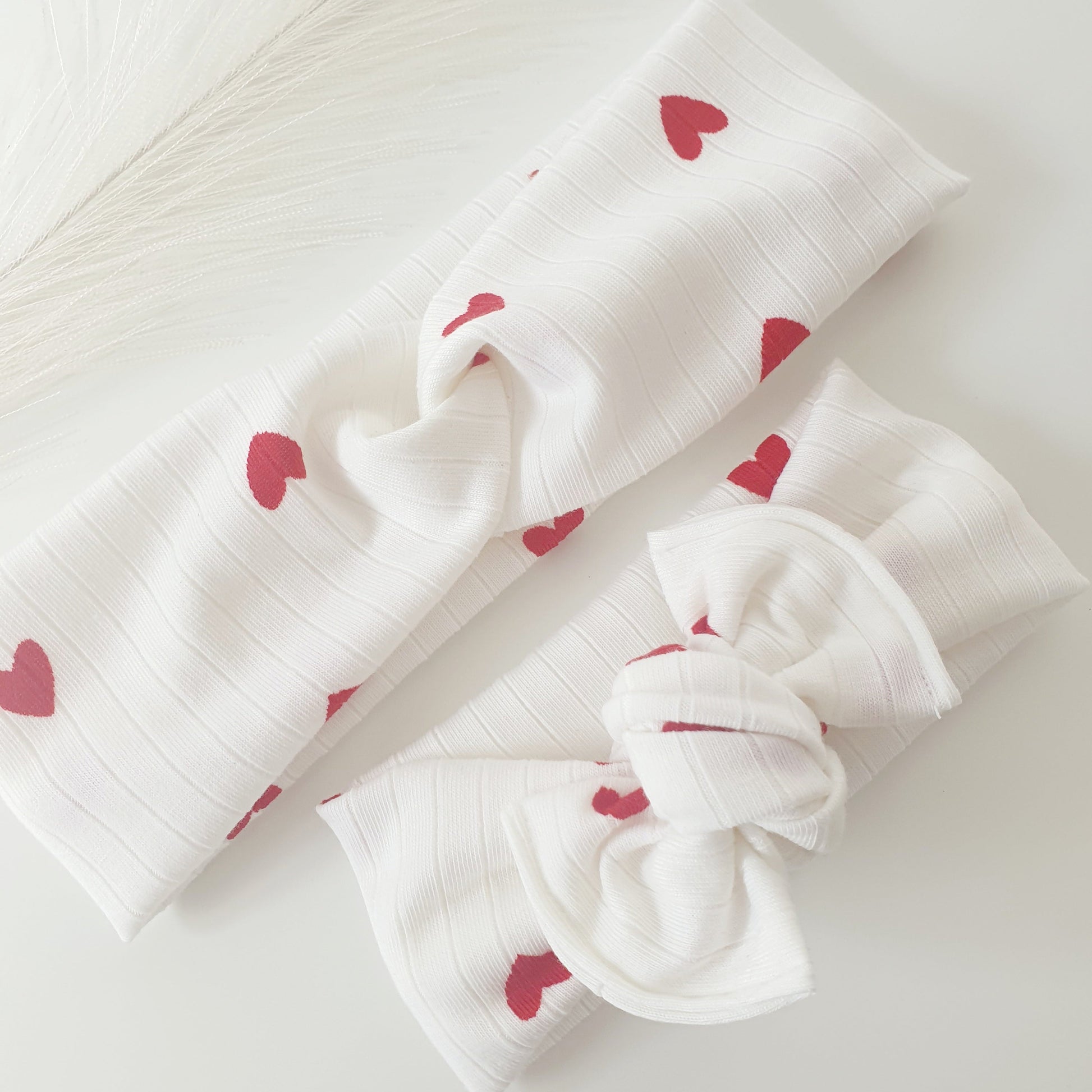 Bandeau Bébé côtelé cœur Mlle ChouChou