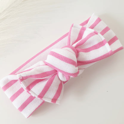 Duo bandeaux Mère Fille marinière rose Mlle ChouChou