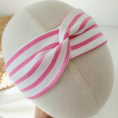 Bandeau cheveux marinière rose Mlle ChouChou