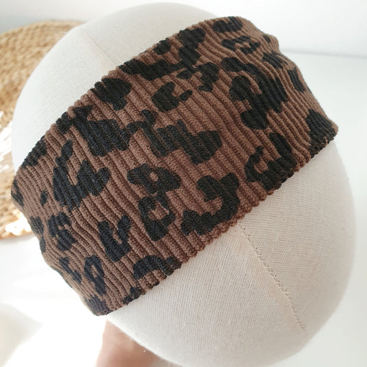 Bandeau cheveux velours léopard Mlle ChouChou