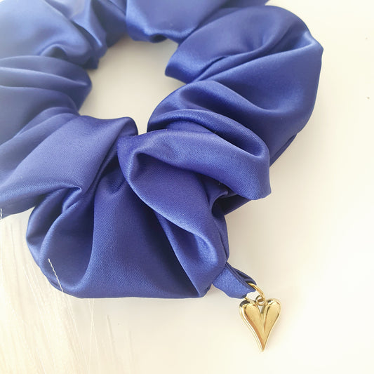 Chouchou Satin bleu cœur ou oeil Mlle ChouChou