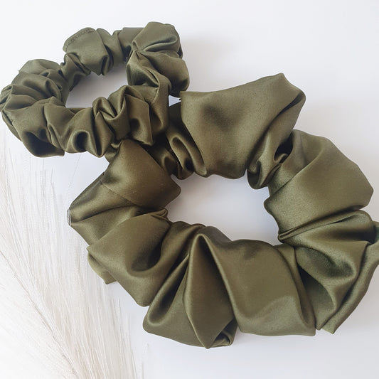 Chouchou Satin olive Mlle ChouChou