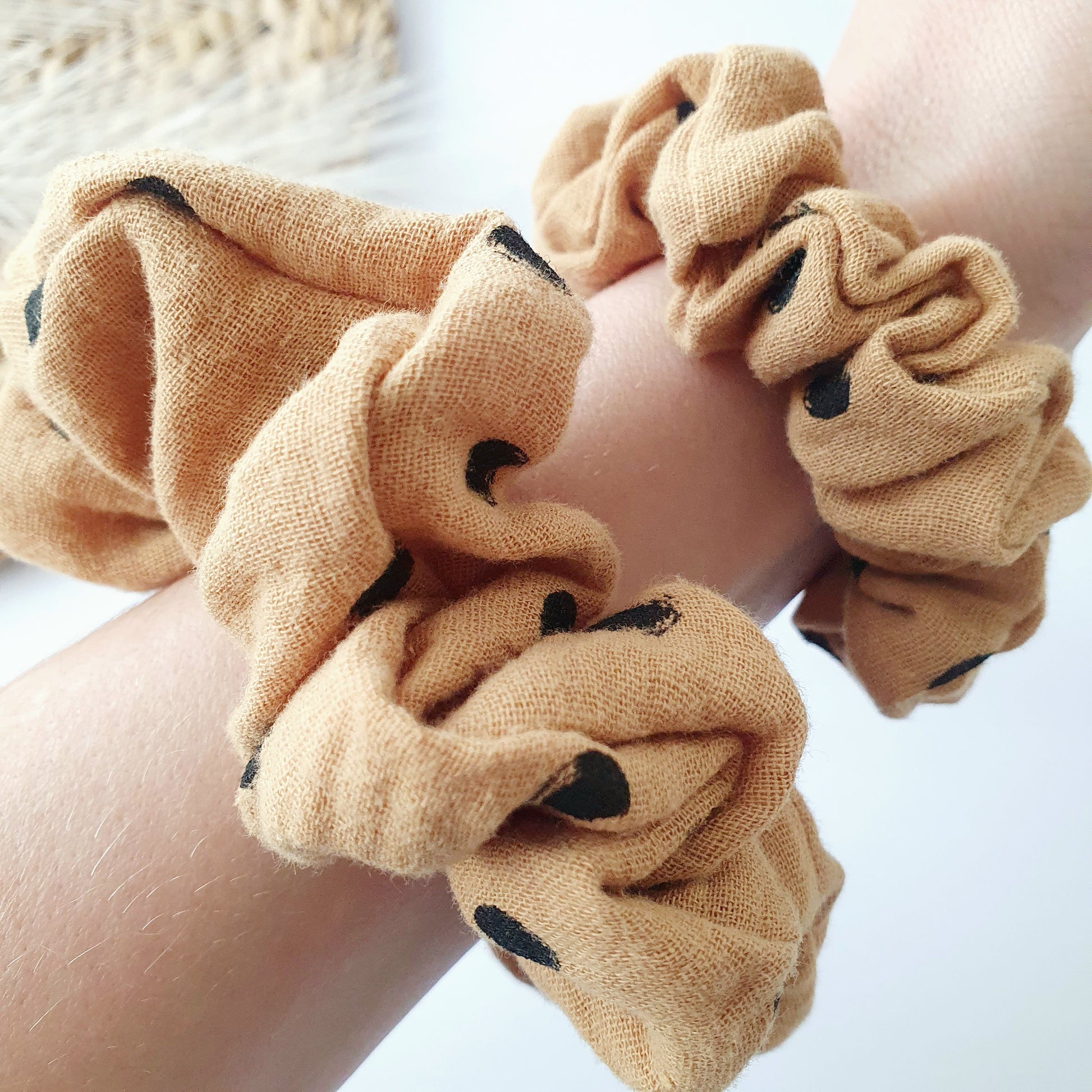 Chouchou double gaze camel pois Mlle ChouChou