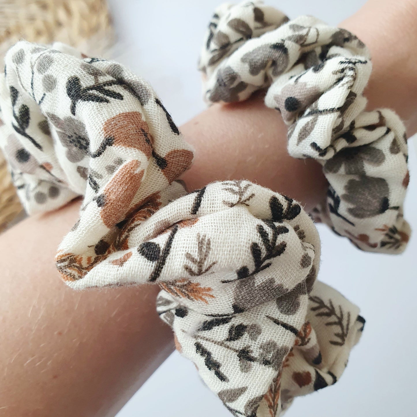 Chouchou double gaze fleurs Mlle ChouChou