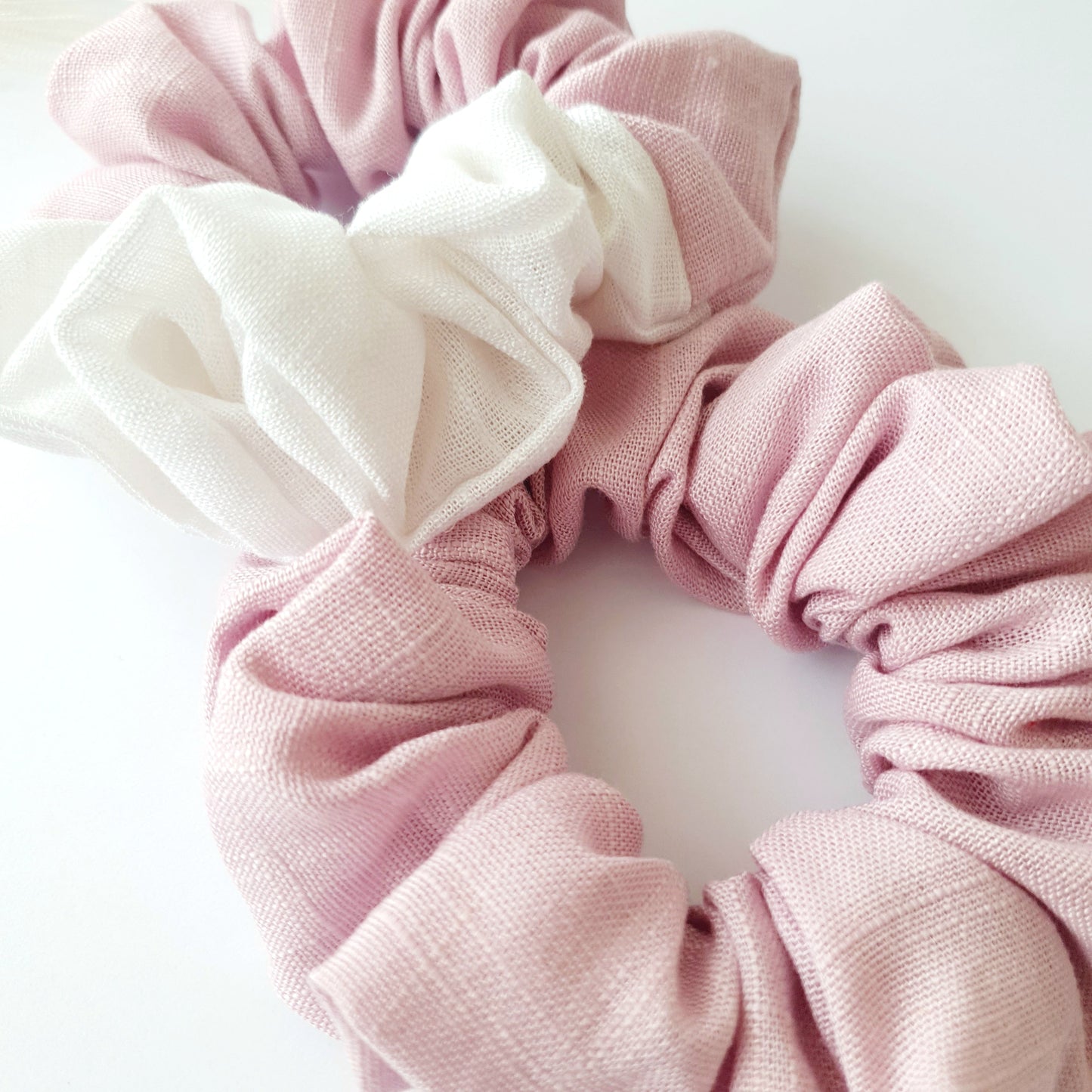 Chouchou Lin bicolore blanc rose Mlle ChouChou