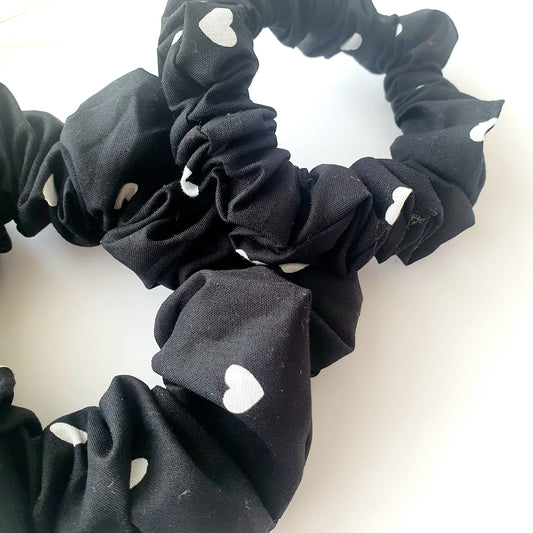 Chouchou noir cœurs Mlle ChouChou