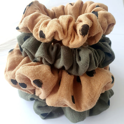 Chouchou double gaze camel pois Mlle ChouChou