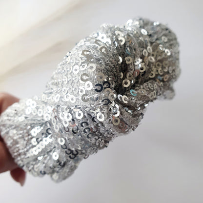 Serre-Tête Noué sequins argent Mlle ChouChou