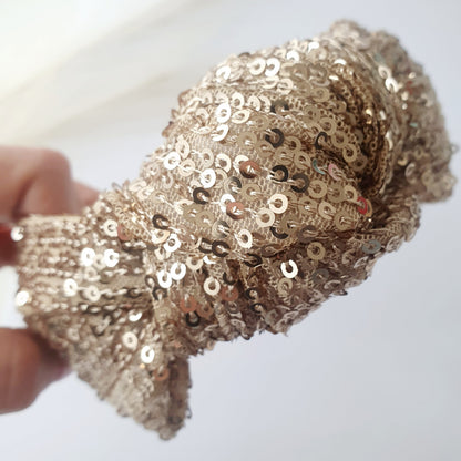 Serre-Tête Noué sequins doré Mlle ChouChou