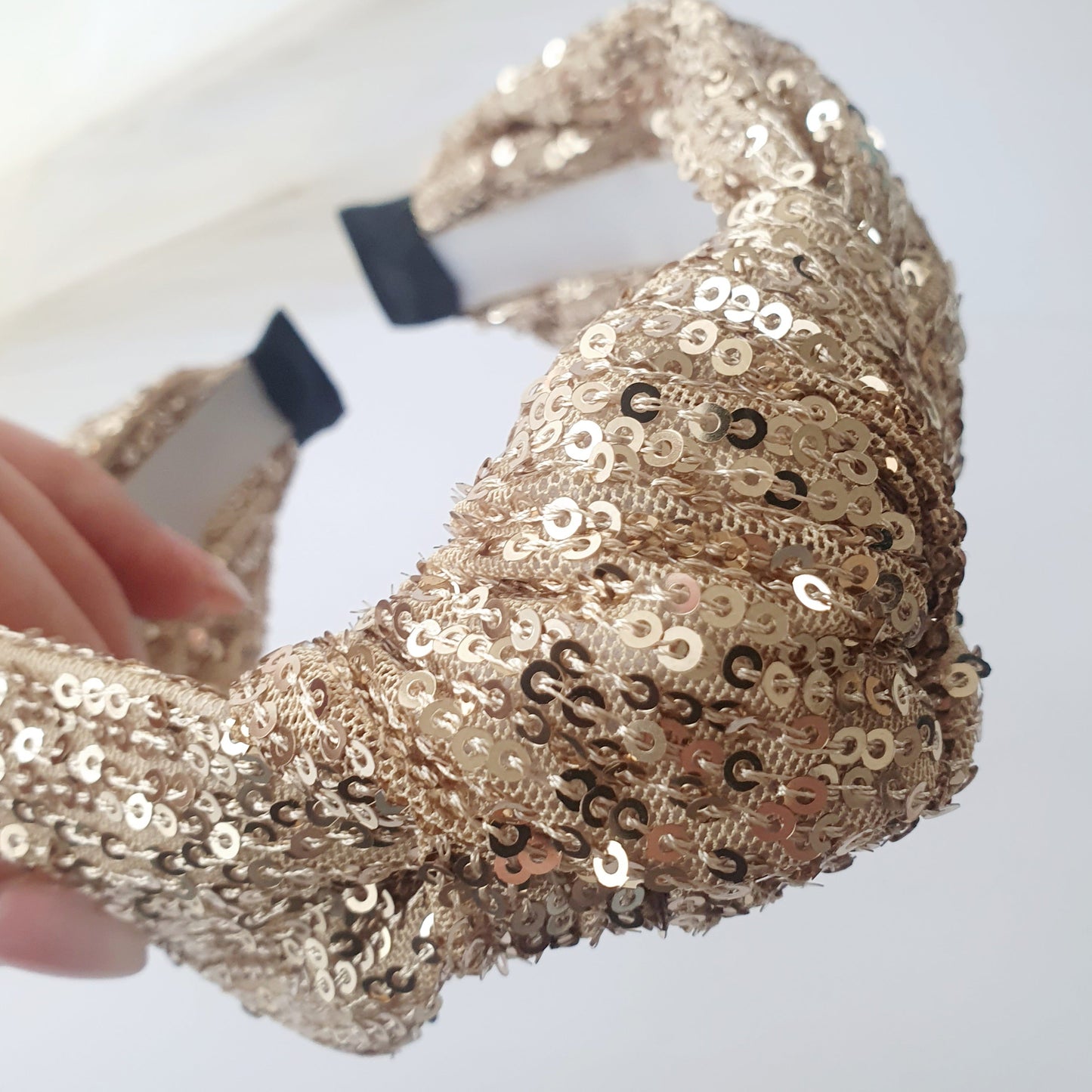 Serre-Tête Noué sequins doré Mlle ChouChou