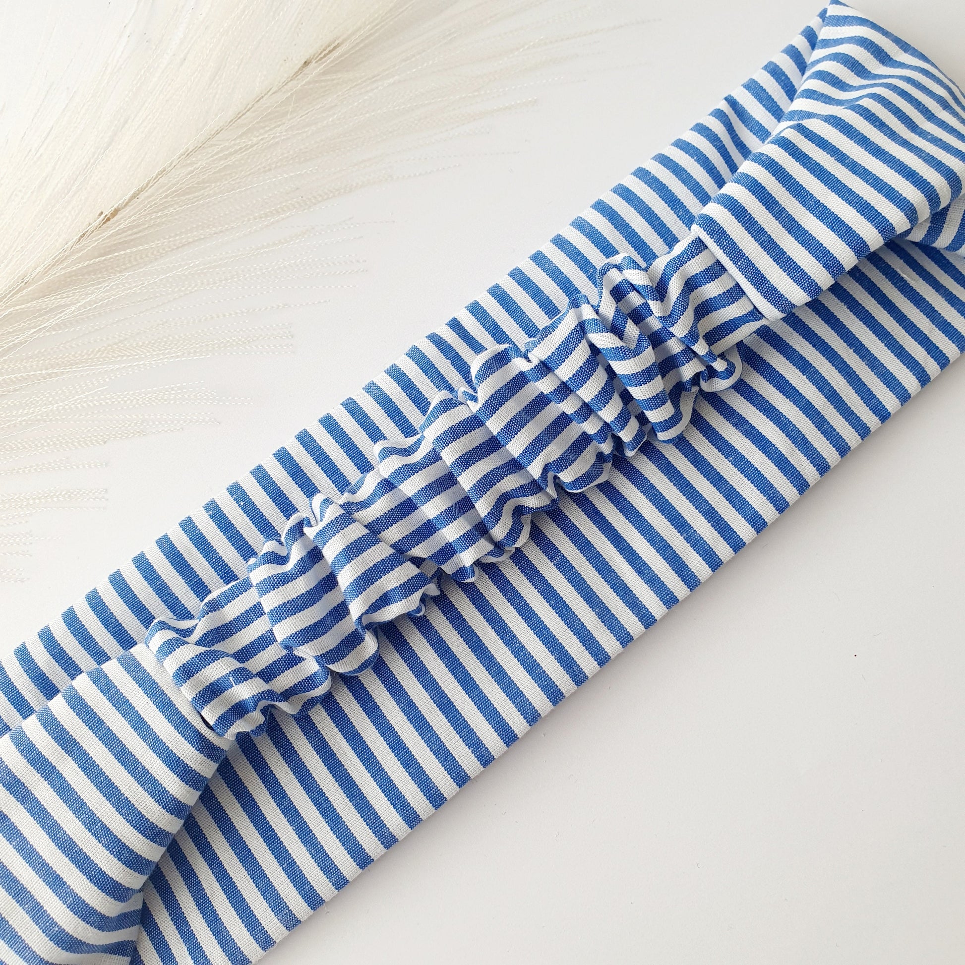 Bandeau cheveux plat rayé bleu Mlle ChouChou