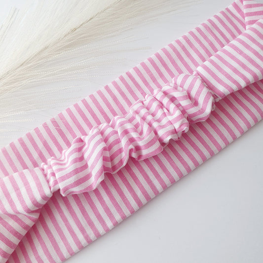 Bandeau cheveux plat rayé rose Mlle ChouChou