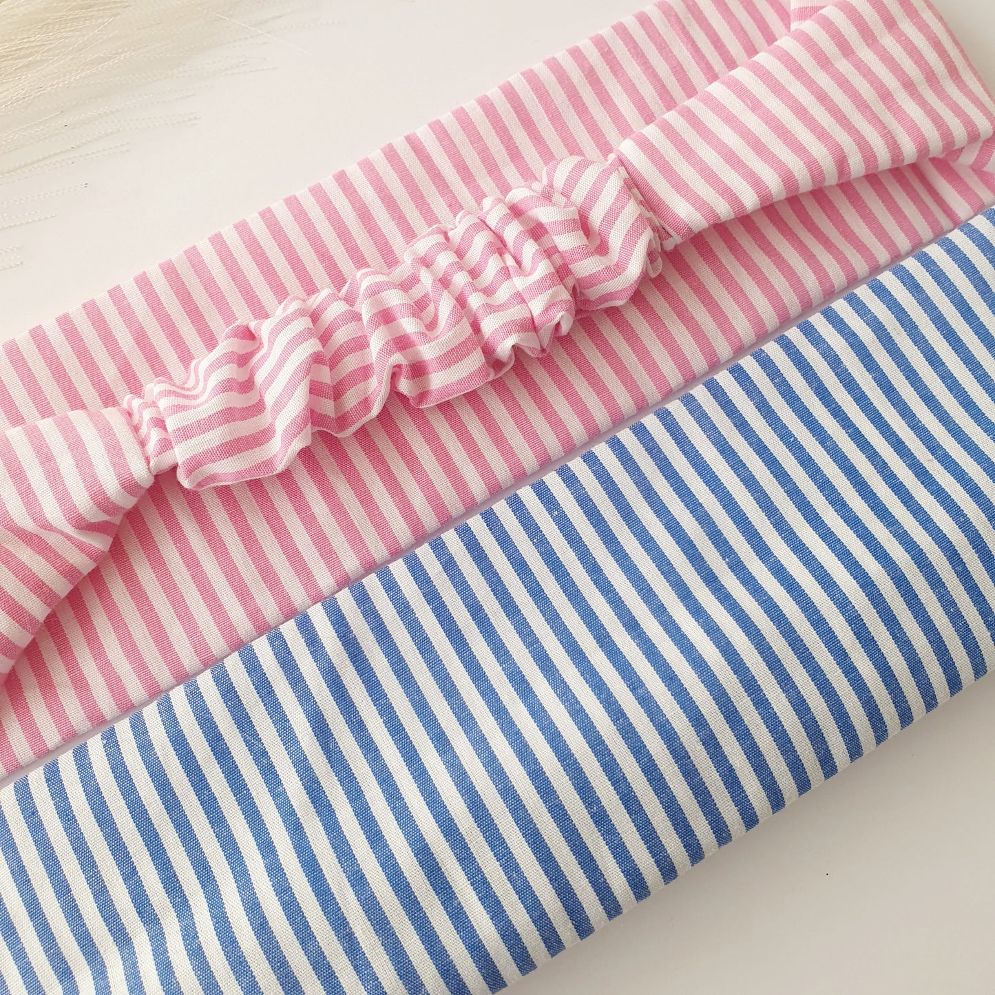 Bandeau cheveux plat rayé rose Mlle ChouChou