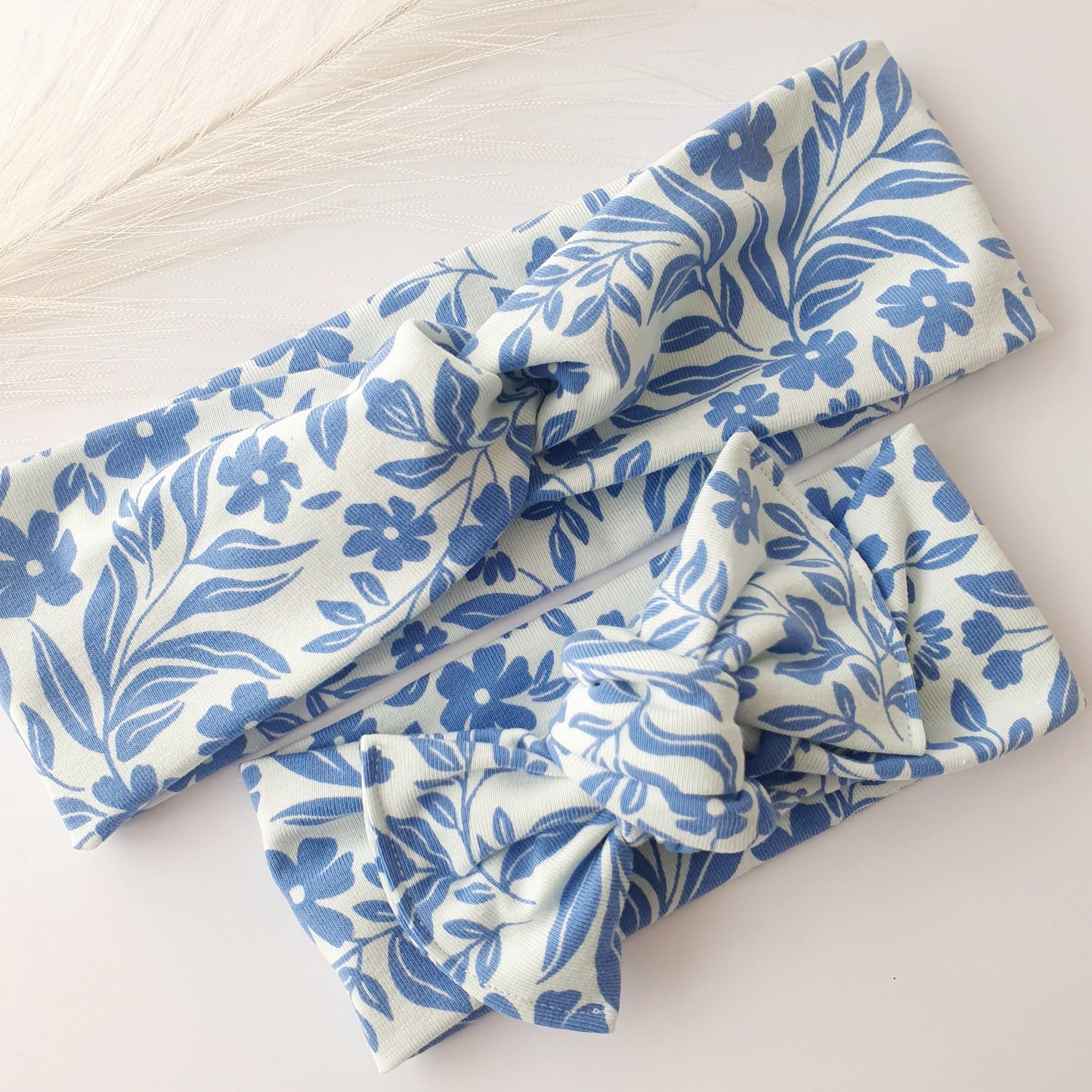 Duo bandeaux Mère Fille fleur d'Azur Mlle ChouChou