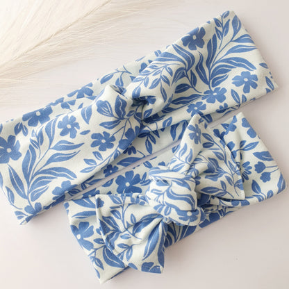 Duo bandeaux Mère Fille fleur d'Azur Mlle ChouChou