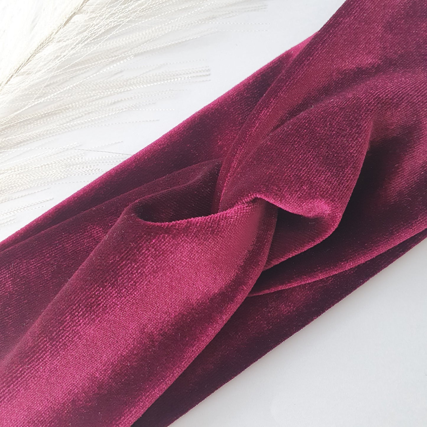 Duo bandeaux Mère Fille velours bordeaux Mlle ChouChou