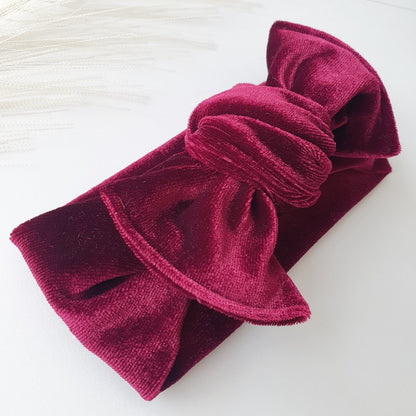 Bandeau Bébé velours bordeaux Mlle ChouChou