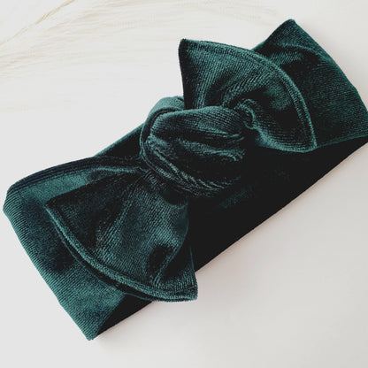 Bandeau Bébé velours sapin Mlle ChouChou