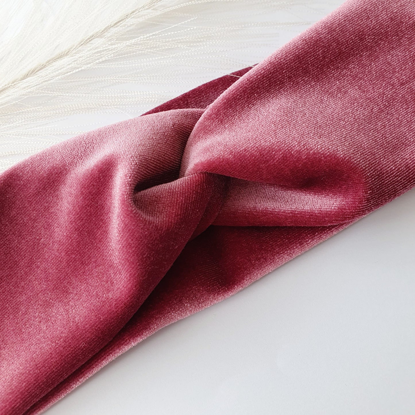 Duo bandeaux Mère Fille velours rose Mlle ChouChou