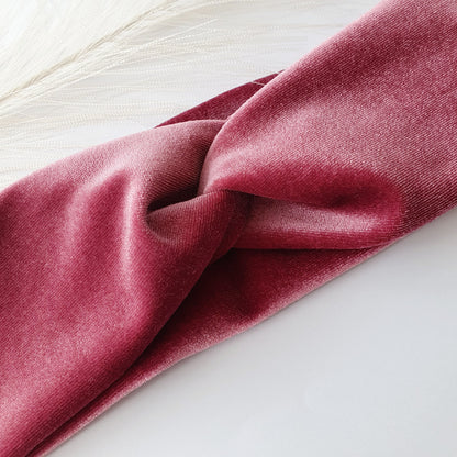 Duo bandeaux Mère Fille velours rose Mlle ChouChou