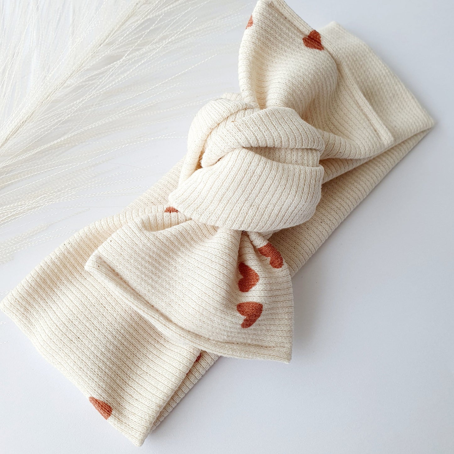 Bandeau Bébé Cœurs Camel Mlle ChouChou