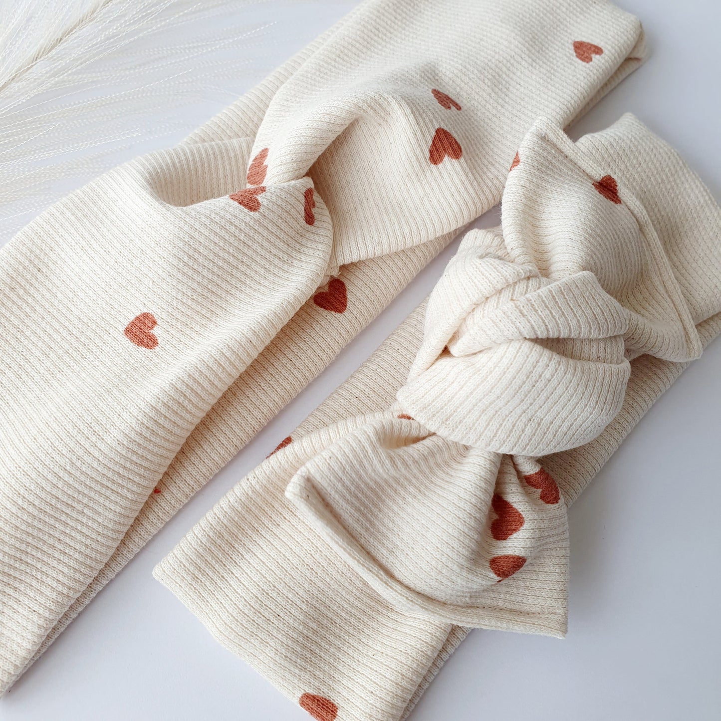 Bandeau Bébé Cœurs Camel Mlle ChouChou