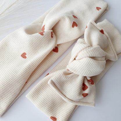 Bandeau Bébé Cœurs Camel Mlle ChouChou