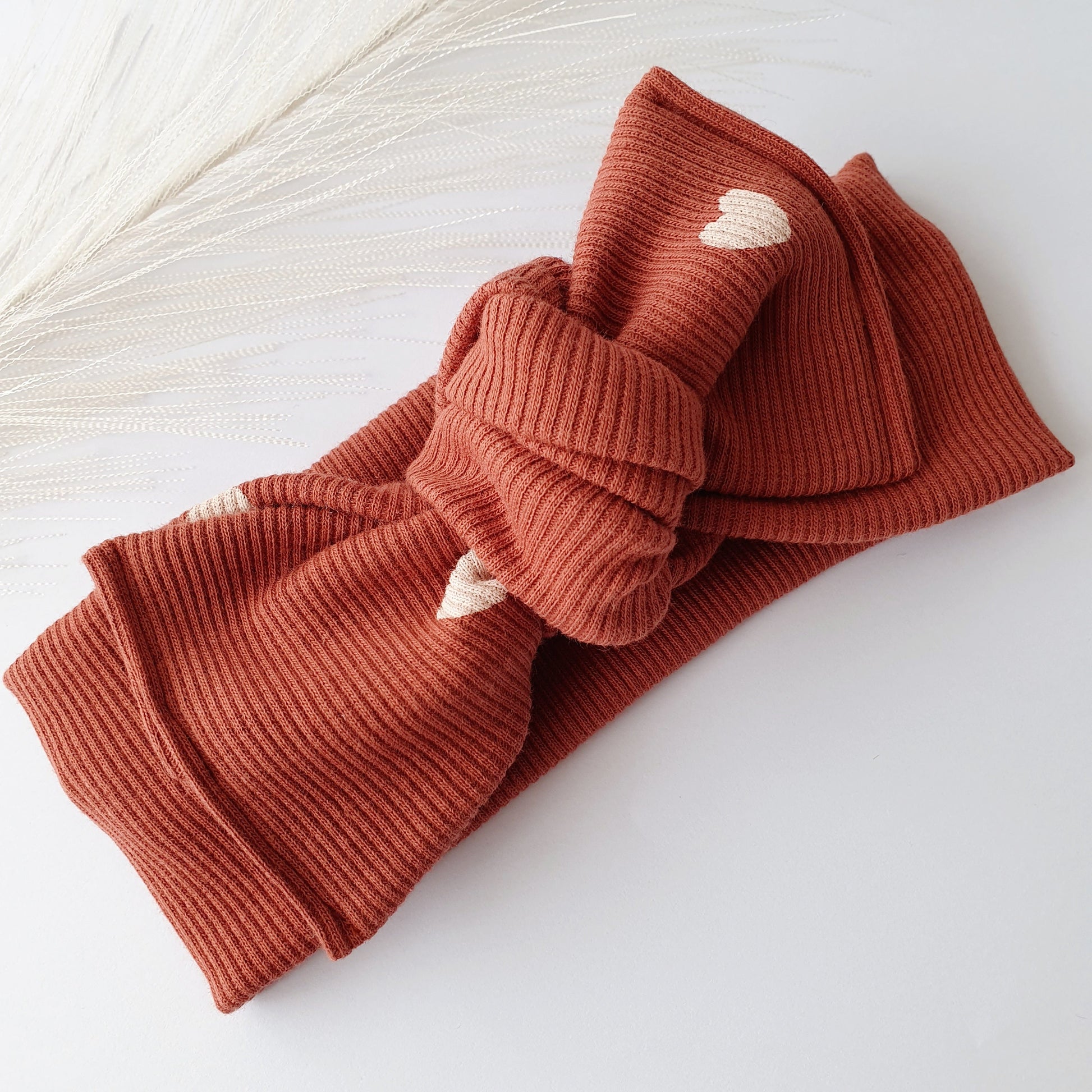 Bandeau Bébé terracotta cœur Mlle ChouChou