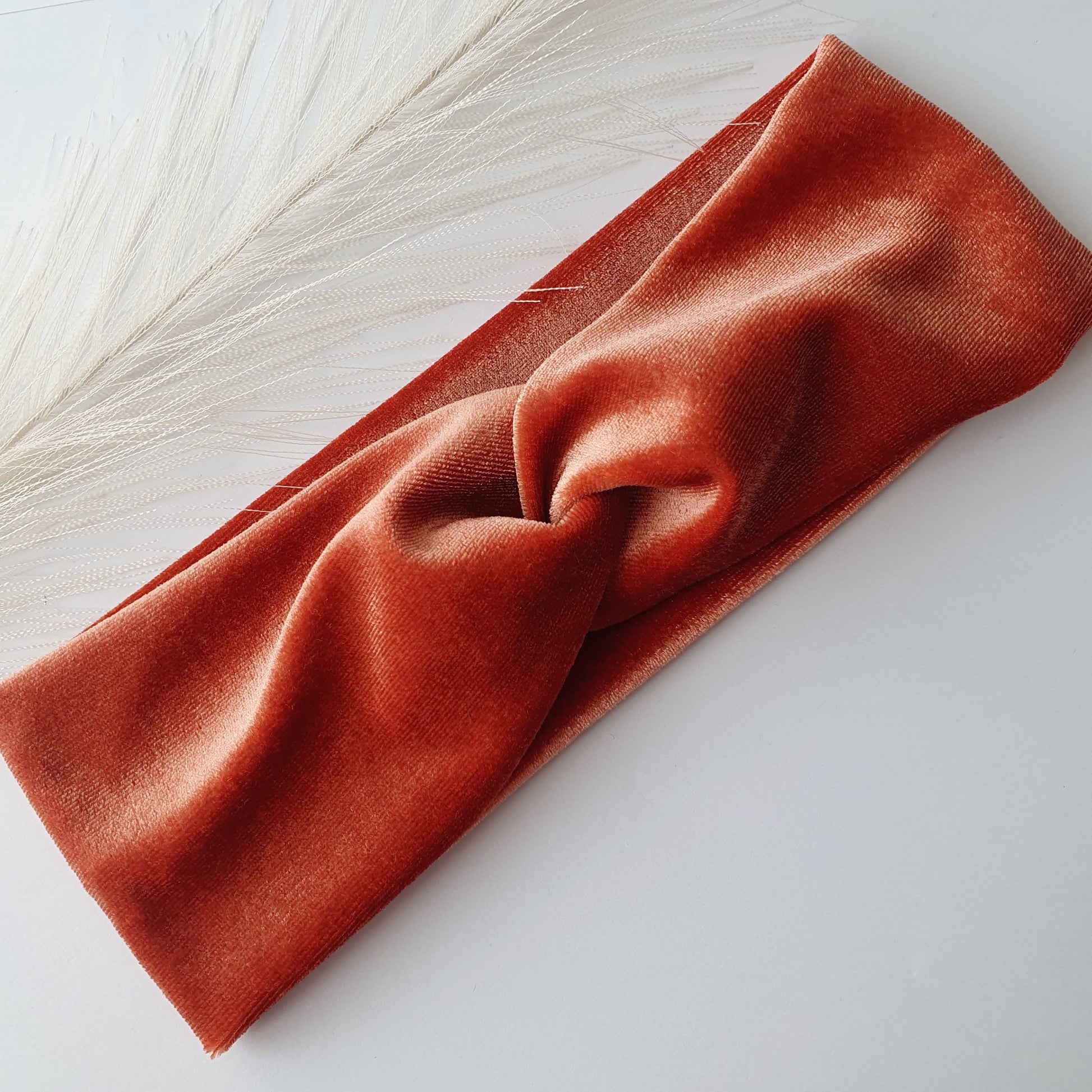 Bandeau cheveux velours cuivré Mlle ChouChou