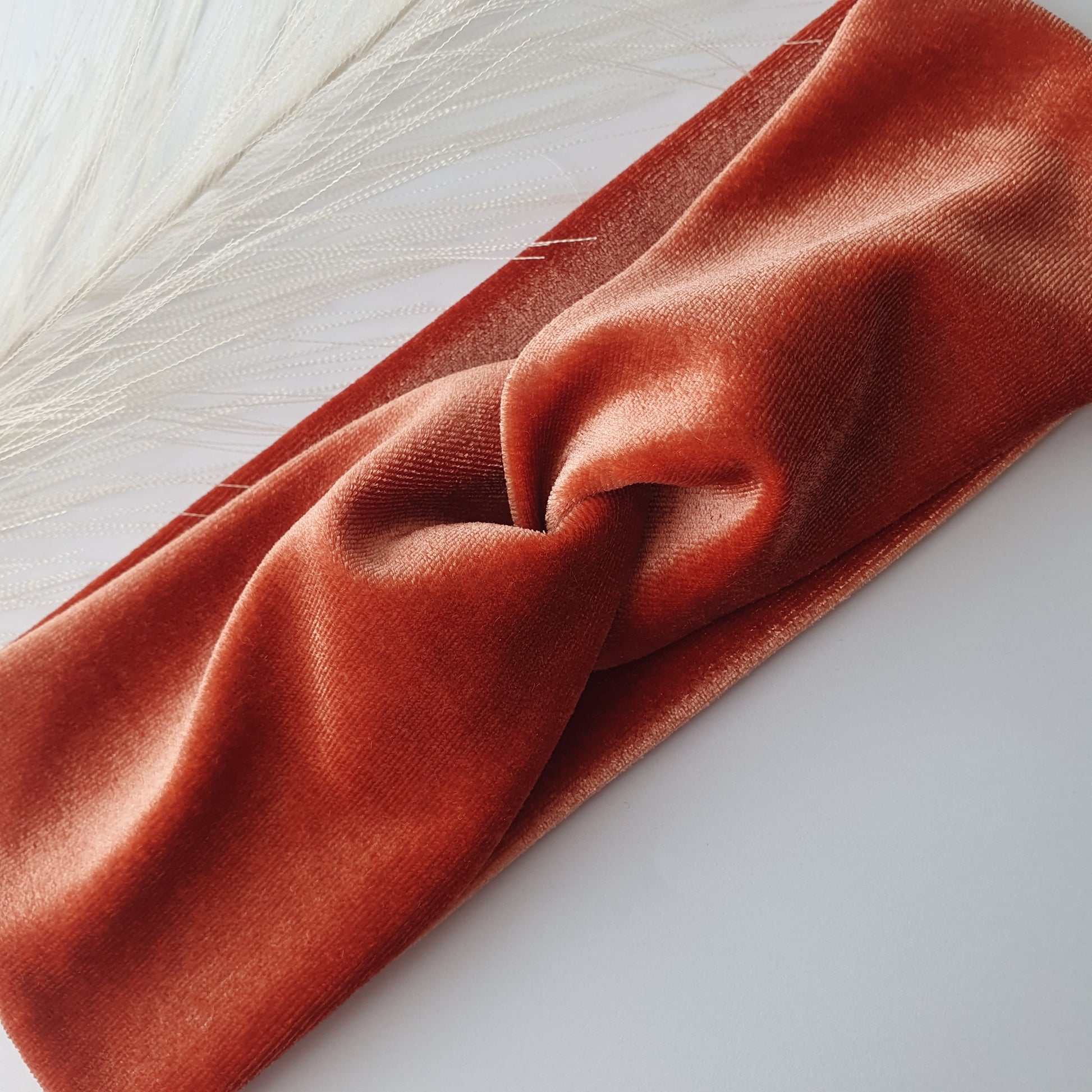 Bandeau cheveux velours cuivré Mlle ChouChou