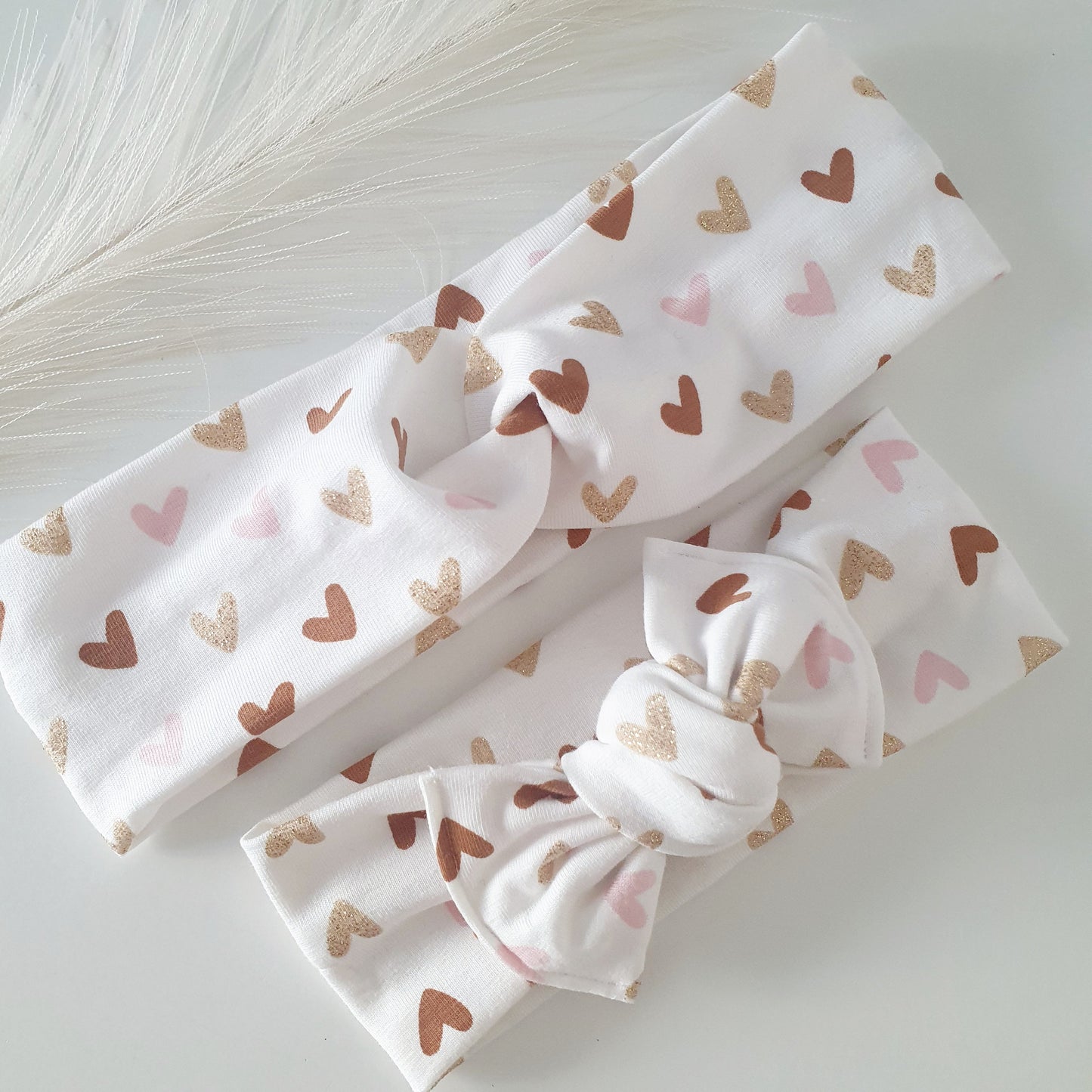 Duo bandeaux Mère Fille cœur paillettes Mlle ChouChou