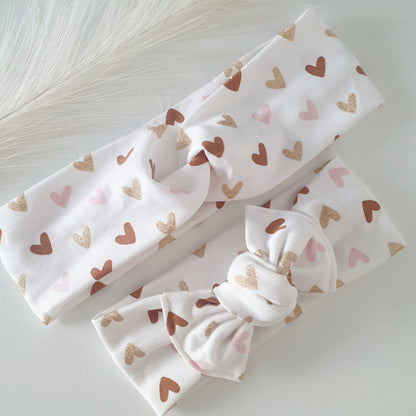 Duo bandeaux Mère Fille cœur paillettes Mlle ChouChou