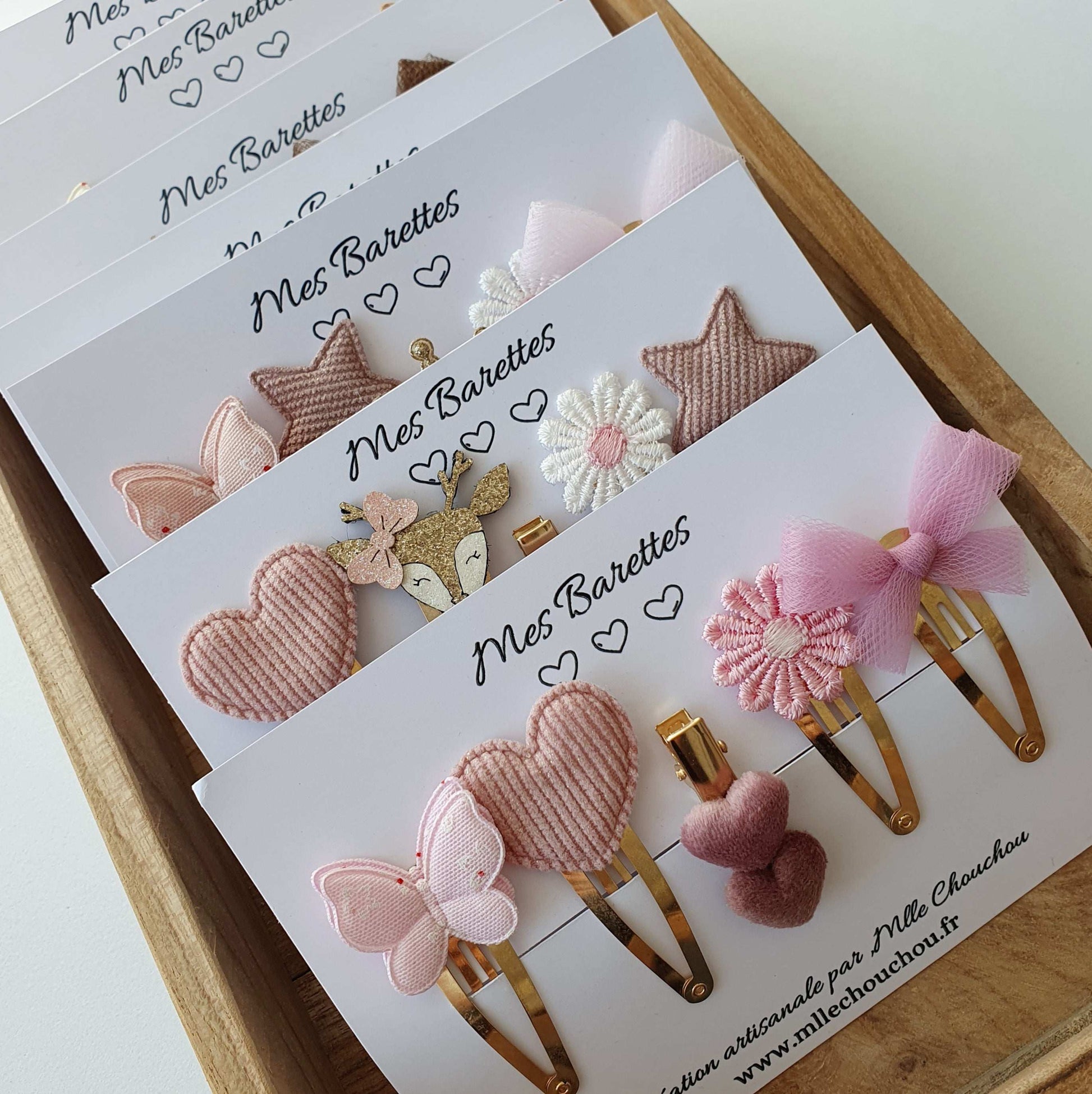 Lot de pinces à cheveux pâquerettes lilas - Mlle ChouChou