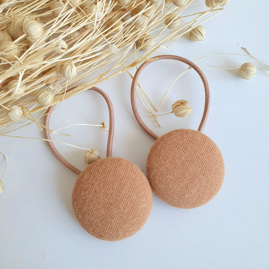 Elastiques Boutons Sable - Mlle ChouChou