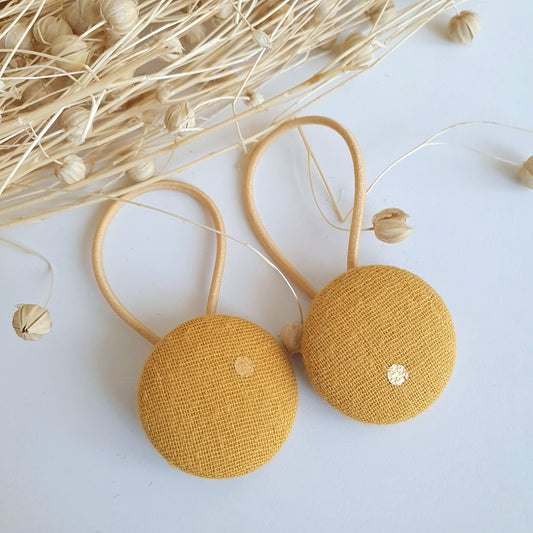 Elastiques Boutons Moutarde - Mlle ChouChou