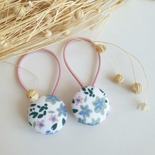 Elastiques Boutons Rose - Mlle ChouChou