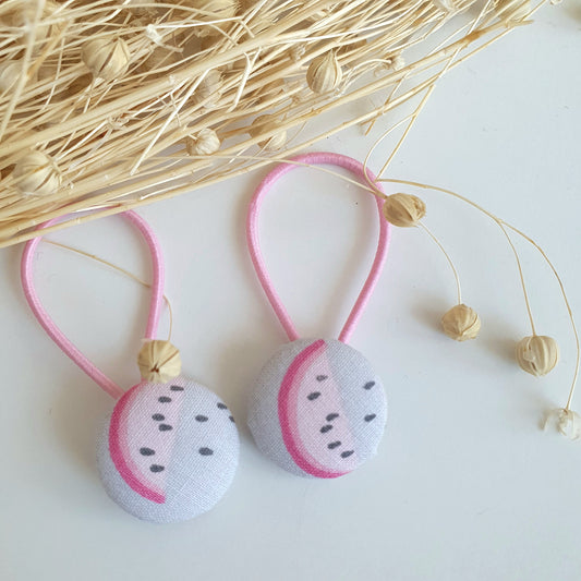 Elastiques Boutons Pastèque - Mlle ChouChou