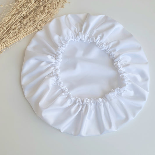 Bonnet de Soin Satin Blanc