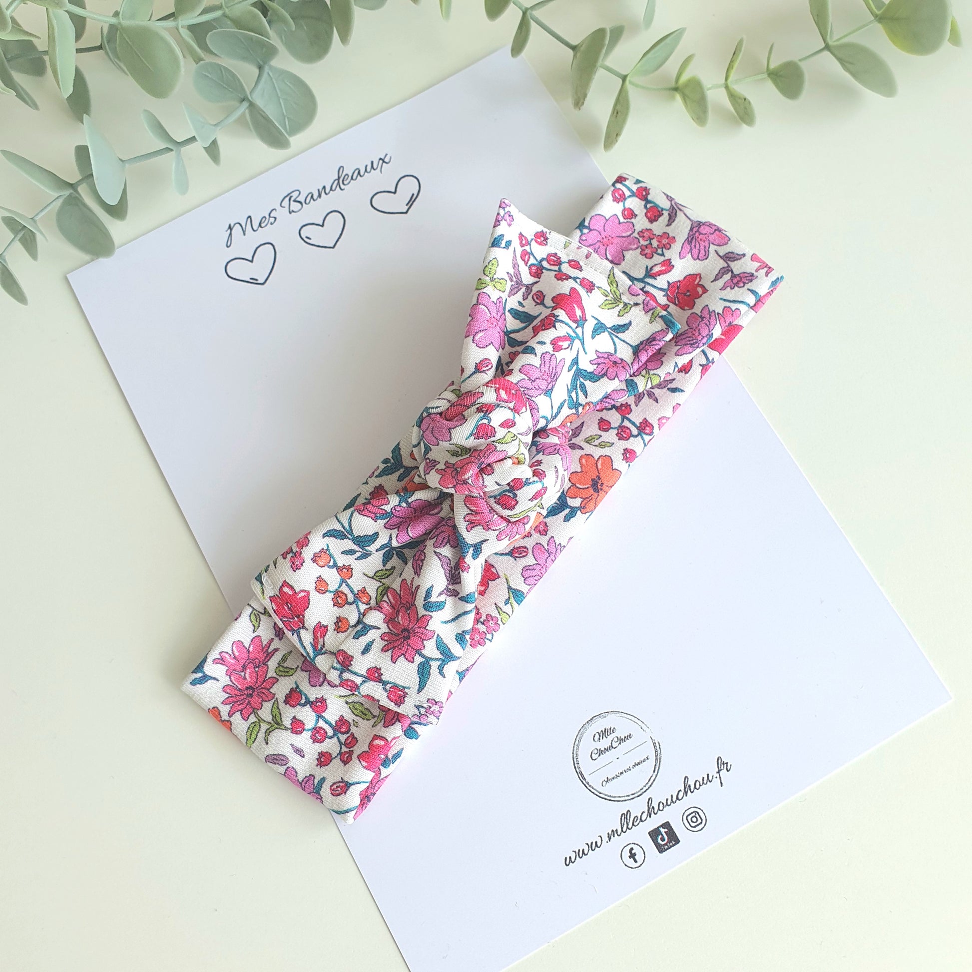 Bandeau Bébé Fleur rose - Mlle ChouChou