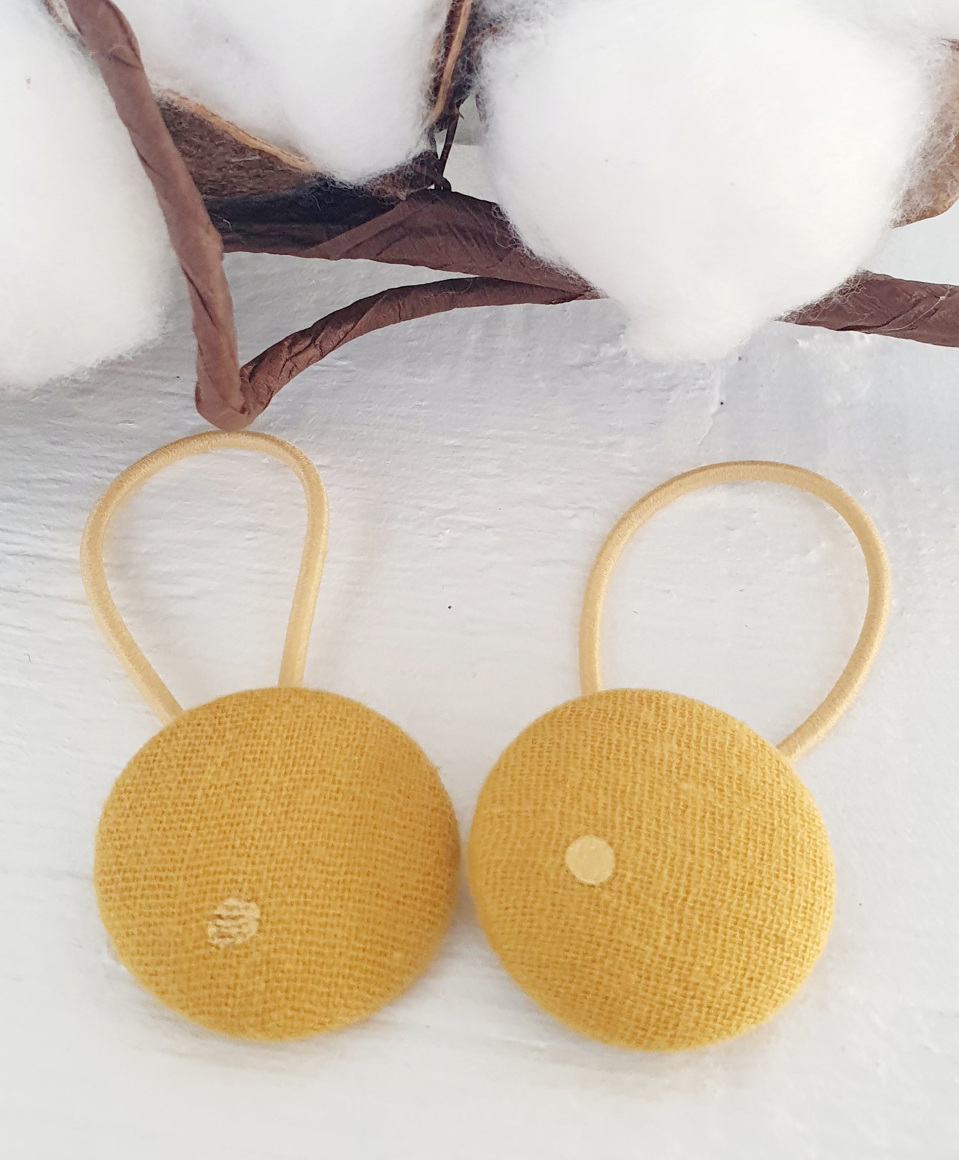Elastiques Boutons Moutarde - Mlle ChouChou